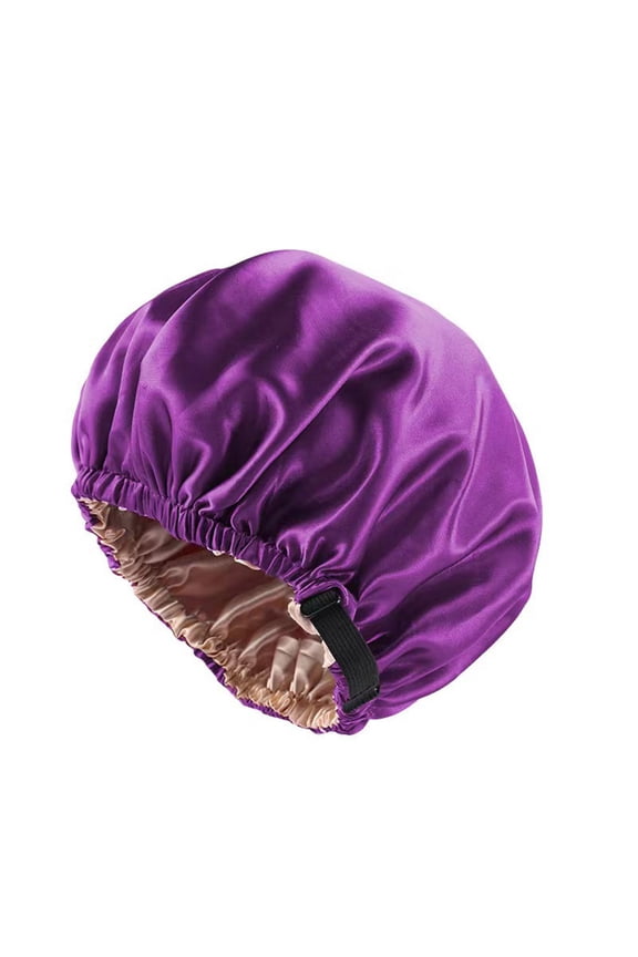 Shower s for WomenBath s Double Waterproof Layers Shower Elaic and Reusable Bathing Shower s Environmental Protection Hair Bath Hat - Solid Color