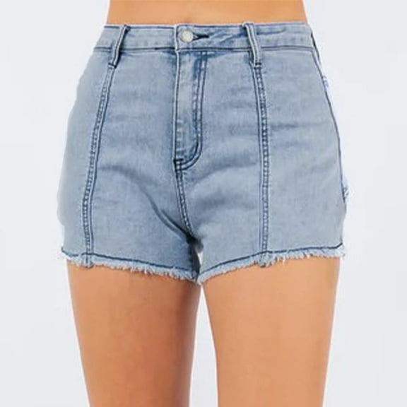 HaoXianJian Stretch Jean Shorts for Women Denim Lightweight Shorts Denim Shorts Trendy Short Pants Clubwear Summer Jeans Slim Fits Casual Basic Jean S-XL