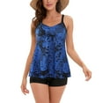 thumbnail image 1 of HaoXianJian Two Piece Swimsuits Swimdress for Women High Waisted V-Neck Bathing Suits Print Tank Top Swimwear with Shorts, 1 of 5