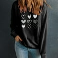 thumbnail image 1 of HaoXianJian Valentines Day Shirts Women Cute Heart Print Shirt Casual Valentines Top for Women Long Sleeve Love Letter Graphic Tees Tops Crewneck Pullover T-Shirts Size XS-XL, 1 of 7