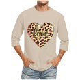 thumbnail image 1 of HaoXianJian Valentines Day Sweatshirt Mens Cute Leopard Love Heart Sweatshirt Valentines Shirt Casual Valentines Gifts Plus Size 2X 3X 5X, 1 of 3