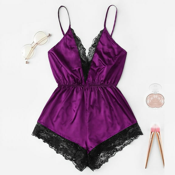 HaoXianJian Women Pajama Lace Trim Short PJs V Neck Sleeveless Sleepwear Elaic Drawring Waist Nightwear S~XXL