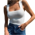 thumbnail image 1 of HaoXianJian Women's Camisole Square Neck Tank Top Workout Shirts 2025 Summer Exercise Basic Camis Tee Shirts, 1 of 7