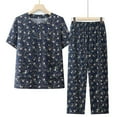 thumbnail image 1 of HaoXianJian Women's Cotrton Pajama Set Long Sleeve Pjs Set Two Piece Loungewear Soft Button Up Pajama Top and Pants Pjs Sleepwear Plus Size, 1 of 3