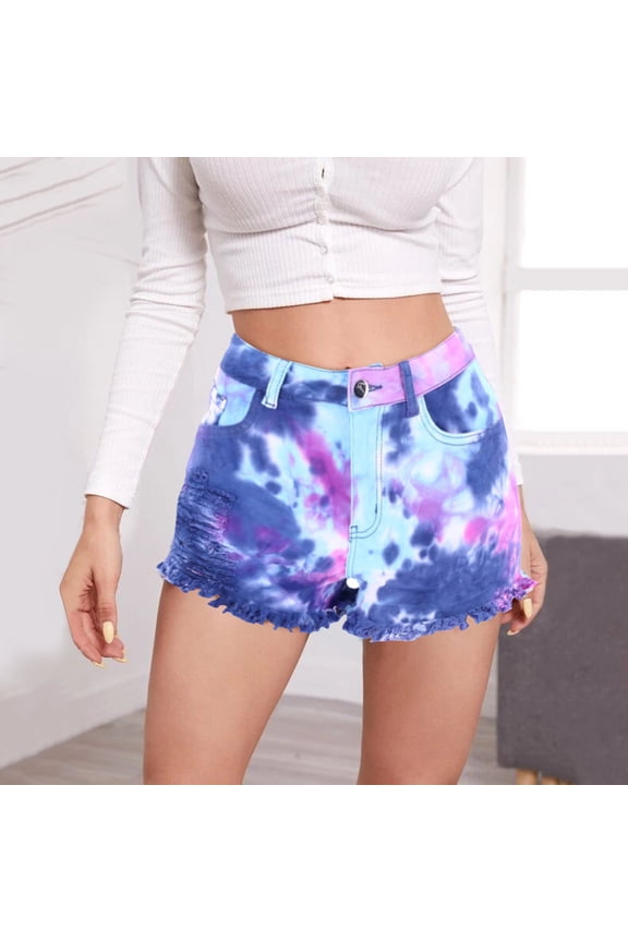 Women's Jean Shorts Casual HIght Waist Stretch Denim Shorts Cutout, Hot Pants Cut Off Ripped Nightclub Beach Shorts Party Clubwear Hot Pants