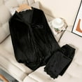 thumbnail image 1 of HaoXianJian Women's Pajama Sets 2 Piece Lounge Sets Cute Lace V Neck Pjs Sets Long Sleeve Sexy Loungewear Fall Winter Outfits, 1 of 5