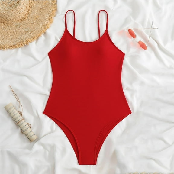 HaoXianJian Women's SwimSuits 1 Piece BodySuits V-Neck Swimming Swimwear Suits Bathing Suits Ladies Slim Swim Suits Beach Suits