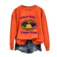 thumbnail image 1 of HaoXianJian Womens Mardi Gras Shirts Long Sleeve Crew Neck Shirts Cute Graphic Top for Women 2025 Loose Fits T Shirt Summer Tee Shirts Going Out Top, 1 of 1