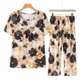 thumbnail image 1 of HaoXianJian Womens Pajama s Short Sleeve with Long Pajama Pant Soft Sleepwear Printed Pjs Loungewear with Pockets Women's Sleepwear, 1 of 3