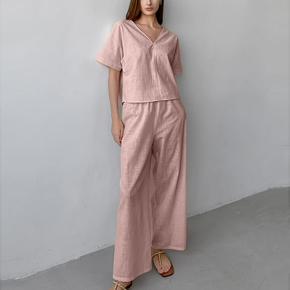 HaoXianJian Womens Pajamas s Silk Satin Pajamas Button Up Short Sleeve Pjs Loungewear Pjs with Pocket