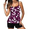 thumbnail image 1 of HaoXianJian Womens Tankinis Bathing Suits Summer Swimsuits for Women 2 Piece Floral Print Bathing Suits Long Torso Tank Tops Modest Loose Fits Strap Crew Neck Swimwear with Shorts S-2X, 1 of 4