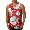 thumbnail image 1 of HaoXianJian Plus Size Mens Workout Tank Top Sleeveless Muscle Shirts Baseball Graphic Running Tank Tees 3X 4X 5X, 1 of 3