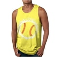 thumbnail image 1 of HaoXianJian Plus Size Mens Workout Tank Top Sleeveless Muscle Shirts Baseball Graphic Running Tank Tees 3X 4X 5X, 1 of 5