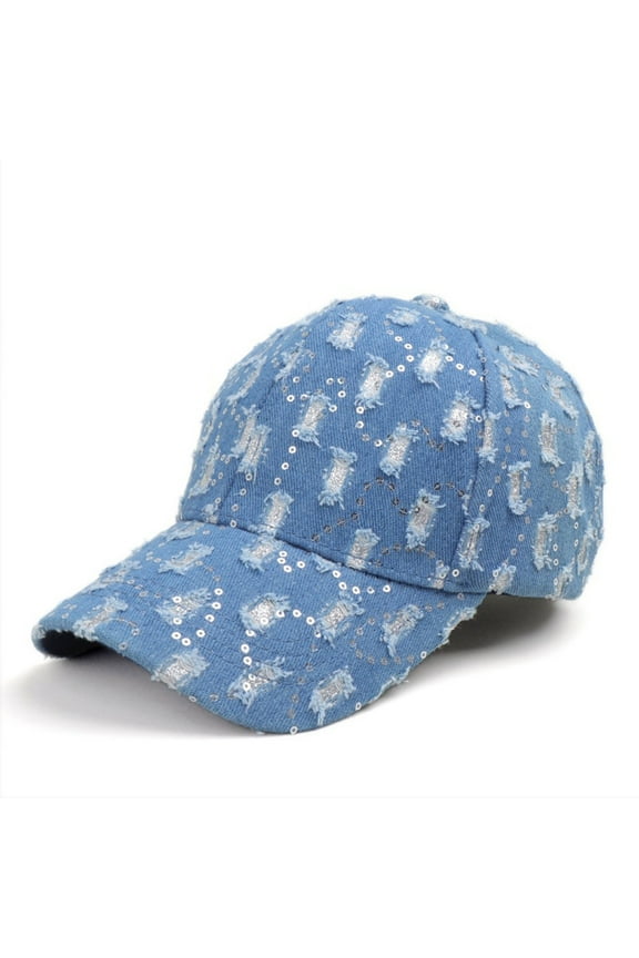 Unisex Hats Baseball Caps Ripped Hole Breathable Run Denim Hat Classic Daddy Hats for Men and Women Lightweight Solid Hat for Outdoor Activities All Seasons