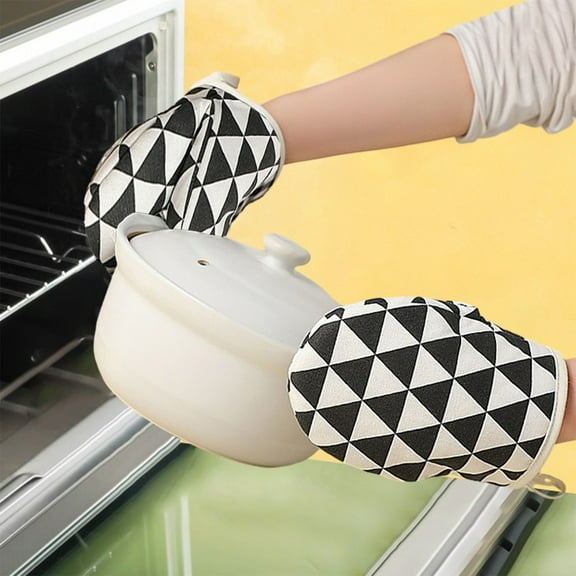 HaoXun 1 Pack Heat-Resistant Anti-Scalding Oven Gloves - Non-Slip Microwave Safe Baking Gloves for Kitchen Restaurant Use