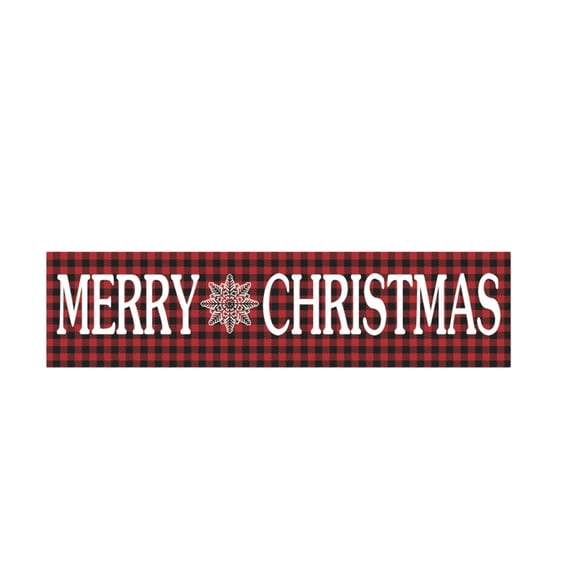 HaoXun 1 Pcs Christmas Polyester Banner - Multicolor Holiday Yard Decorations for Indoor and Outdoor Use, 78.74x17.72 Inch