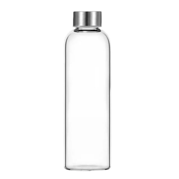 HaoXun 1000ml Borosilicate Glass Water Bottle with Stainless Steel Lid - Leak-Proof, Dishwasher Safe Drinking Bottle for Daily Use, Outdoor Activities, Gym and Travel