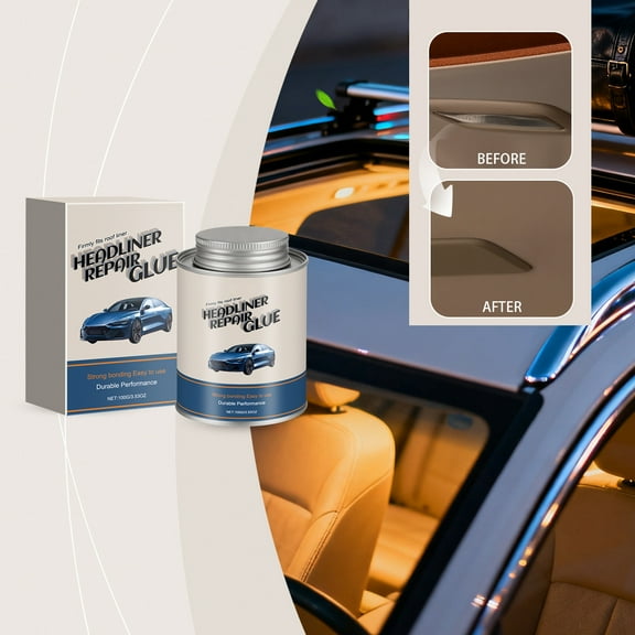 HaoXun 100ml Car Roof Repair Adhesive Sealant - Waterproof Automotive Roof Leak Repair Glue for Damaged Vehicle Roofs, Metal and Plastic Surfaces
