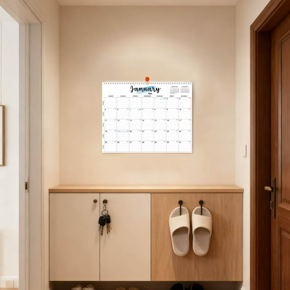 HaoXun 18-Month 2026-2027 Calendar with Watercolor Art - January 2026 to June 2027 Planner with Twin Binding Hooks for Wall, Desk, Fridge, Home, Office, or Classroom