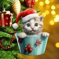 thumbnail image 1 of HaoXun 2D Flat Acrylic Cute Cat Keychain Pendants, Christmas pendant- Durable Pet Lover Gift for Backpack, Wallet, Car Accessories, 1 of 5