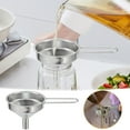 thumbnail image 1 of HaoXun 304 Stainless Steel Kitchen Funnel with Long Heat-Resistant Handle - Food Grade Oil & Liquor Filling Funnel for Bottles, Space-Saving Hangable Design, 1 of 9