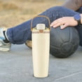 thumbnail image 1 of HaoXun 30OZ Large Capacity Insulated Stainless Steel Water Bottle - Handle Design, Double Drinking Mode, Portable Thermal Cup, Outdoor/Travel/Sports/Office Use, 1 of 6