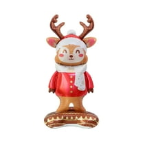 HaoXun 4D Standing Reindeer Snowman Santa Claus Balloons - Christmas Party Decorations Foil Balloons for Xmas Holiday Home Party Supplies Indoor Outdoor Decor