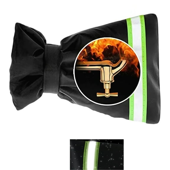 HaoXun 9.8x6.3 Inches Outdoor Winter Faucet Cover - 420D Oxford Cloth 3-Layer Insulation Water Pipe Protector