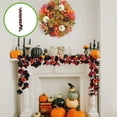 thumbnail image 1 of HaoXun Artificial Multicolor Maple Leaf & Pumpkin Rattan Garland – Silk Foam Fall Decor for Halloween Christmas Thanksgiving, 68.11in Indoor Home Fireplace Party Decoration, 1 of 6