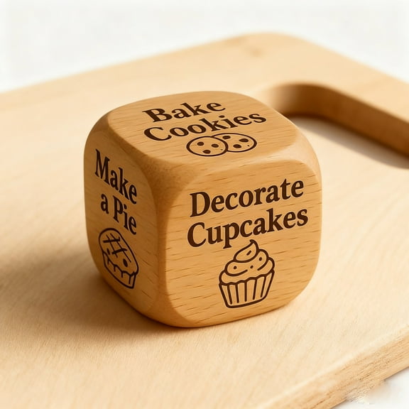 HaoXun Baking Activity Dice Set for Family Fun & Learning - Creative Kitchen Tool with Durable Materials, Perfect Gift for Baking Enthusiasts (Birthdays, Holidays)