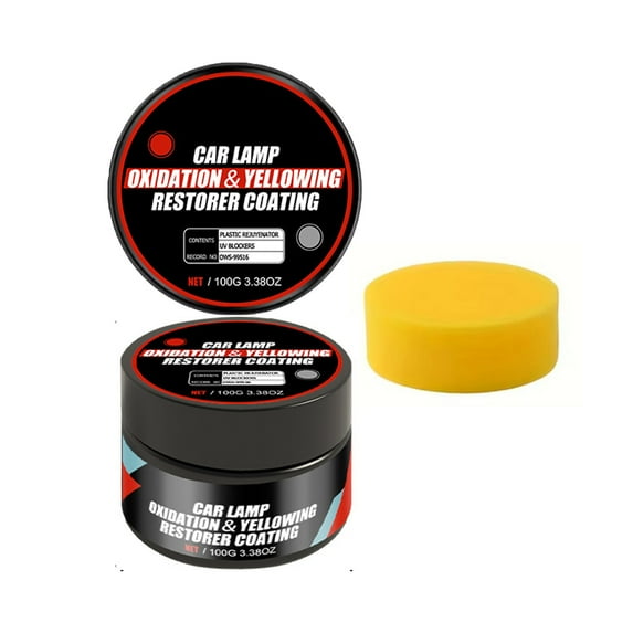 HaoXun Car Headlight Restoration Polish Kit - Plastic Safe Cleaner for Yellowing & Cloudiness, DIY Headlight Restoration for Enhanced Brightness, 8 x 8 Inches