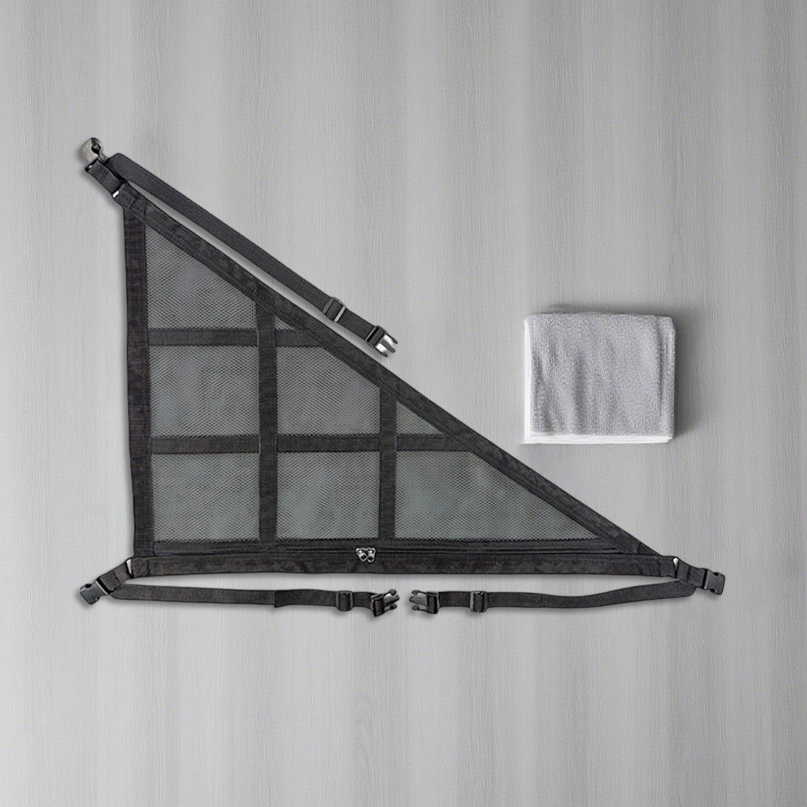 HaoXun Car Roof Mesh Storage Bag - Triangular Organizer with Multiple ...