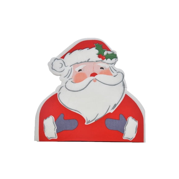 HaoXun Disposable Irregularly Shaped Christmas Paper Cups & Holiday Tissues - Santa Claus Snowflake Reindeer Napkins with Festive Designs for Xmas Party Home Decorations