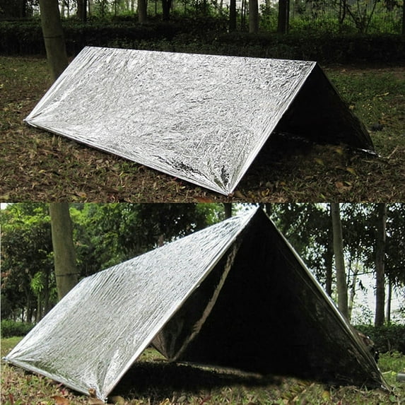 HaoXun Emergency Survival Blanket - Reflective Thermal Shelter for Outdoor Camping, Windproof & Heat Retaining Survival Gear, Multi-Use Mylar Blanket for Winter Warmth & Rain Protection