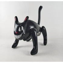 HaoXun Halloween Inflatable Black Cat Decoration - 5ft Tall Glowing Eyes PVC Inflatable for Outdoor Lawn Party Supplies, Spooky Standing Decor