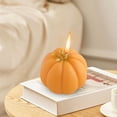 thumbnail image 1 of HaoXun Halloween Pumpkin Scented Candle - Handmade Realistic Orange Soy Wax, Natural Safe Clean Burning, Home Decor/Aromatherapy/Photography Prop, 1 of 6