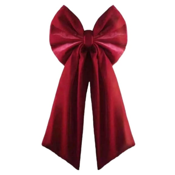 HaoXun Large Burgundy Velvet Christmas Bow - 36x18 Inches Elegant Xmas Tree Topper with Strap for Wreaths Mantle Door Porch Wedding and Holiday Decorations