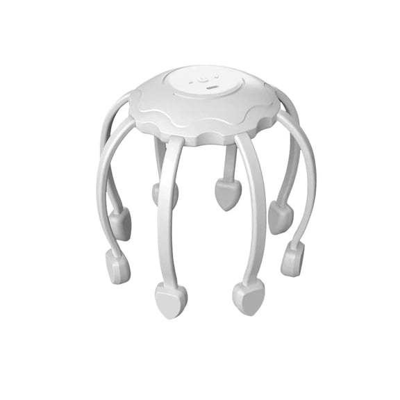 HaoXun Octopus Head Massager with 5 Modes 360 Degree Scalp Massager - Lightweight Electric Head Massage Tool for Stress Relief and Hair Stimulation at Home or Office