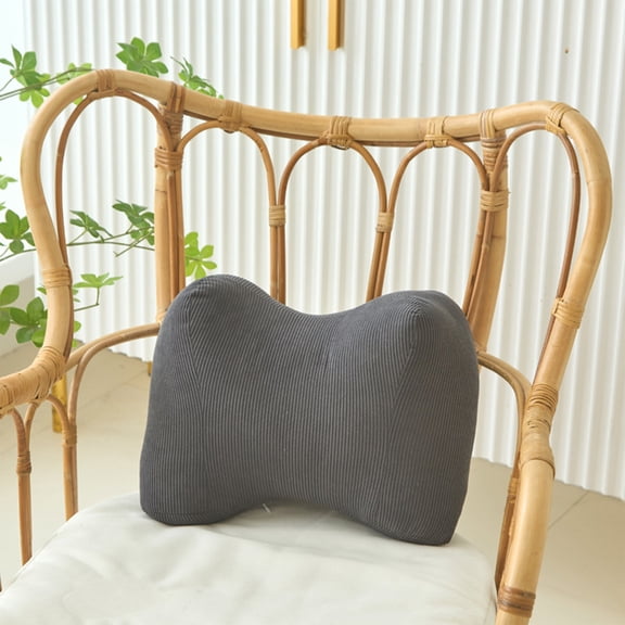 HaoXun Office Chair Lumbar Support Cushion Back Support Pillow - Polyester Fabric, 14.17x11.42x5.91 inches, 1.06lb for Prolonged Sitting, Various Chairs, Home Office Use