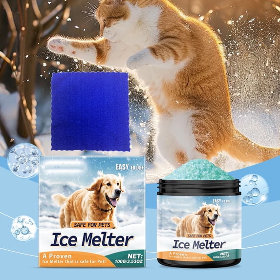 HaoXun Pet Friendly Ice Melt - Efficient Snow & Ice Melter for Driveways, Sidewalks, Steps, Gentle Formula