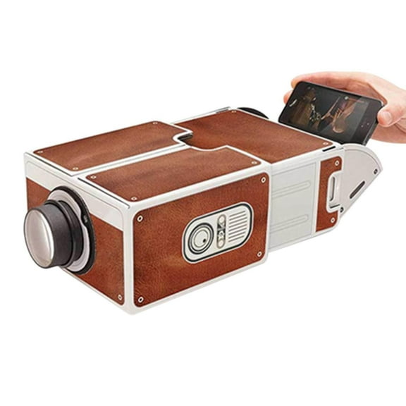 HaoXun Power-Free Smartphone Projector 2.0 - Portable 1080P HD Paper Projector with Foldable Design for Outdoor, Home Theater, and Office Use