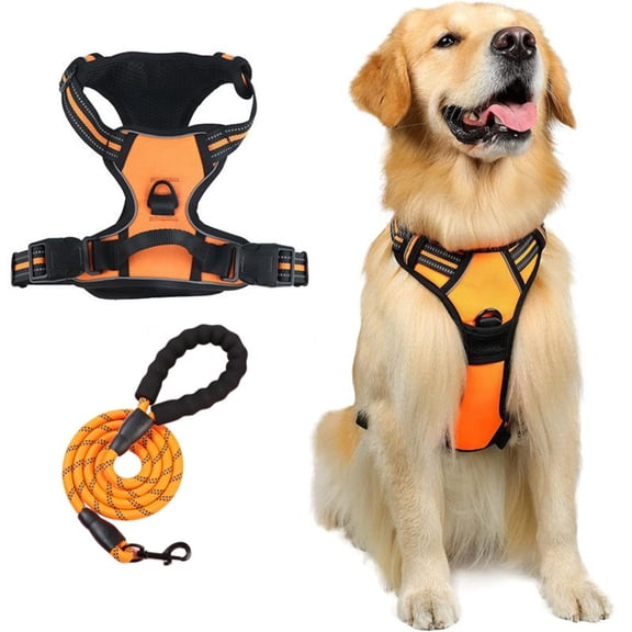 HaoXun Pull-resistant Dog Harness with Front Ring and Step-In Design, Large Size for Dogs 35-45 Jin, for Walking, Training and Outdoor Adventures