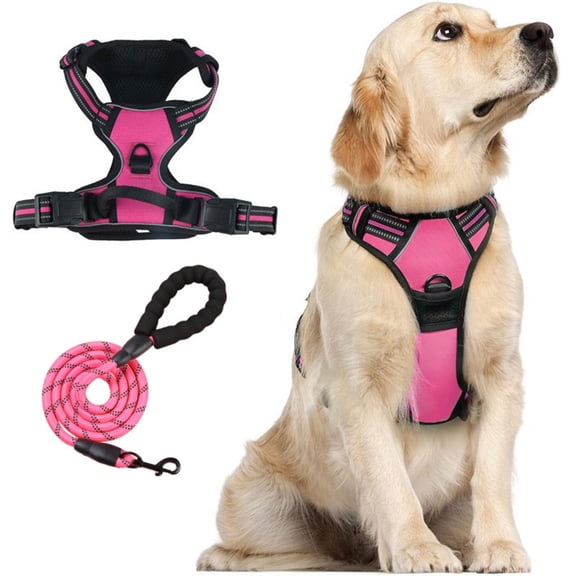 HaoXun Pull-resistant Dog Harness with Front Ring and Step-In Design, Large Size for Dogs 35-45 Jin, for Walking, Training and Outdoor Adventures
