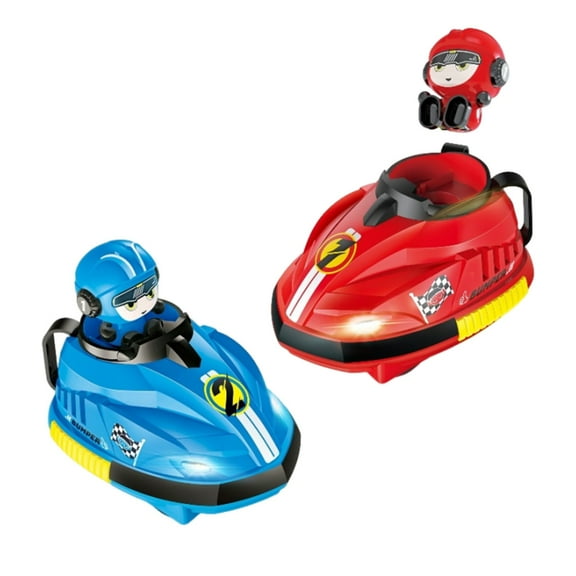 HaoXun Remote Control Battle Cars with Popping-Up Figures - 2 Pack ABS Plastic RC Toy Cars, Rechargeable Lithium Batteries & Rubber Wheels for Family Interactive Game