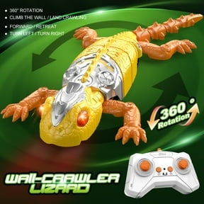 HaoXun Remote Control Climbing Gecko Robot with LED Eyes - Rechargeable RC Lizard Wall Crawler Toy for Indoor Play and Educational Fun