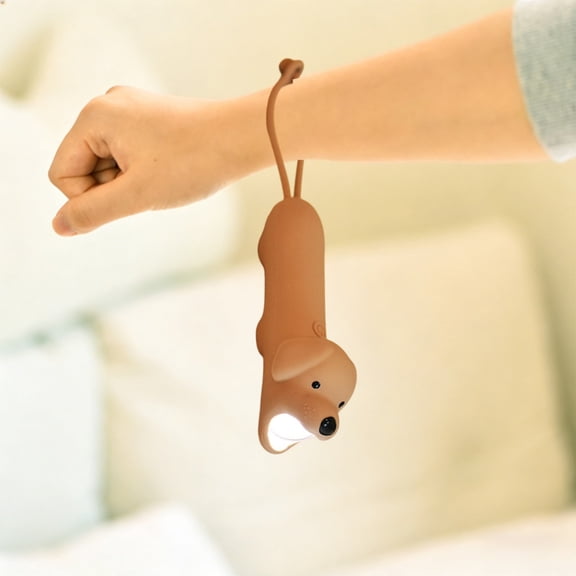 HaoXun Silicone Animals Mini Flashlight with 1200mAh Battery - Double Lighting Modes, Compact Portable with Strap for Outdoor Adventures Camping Hiking