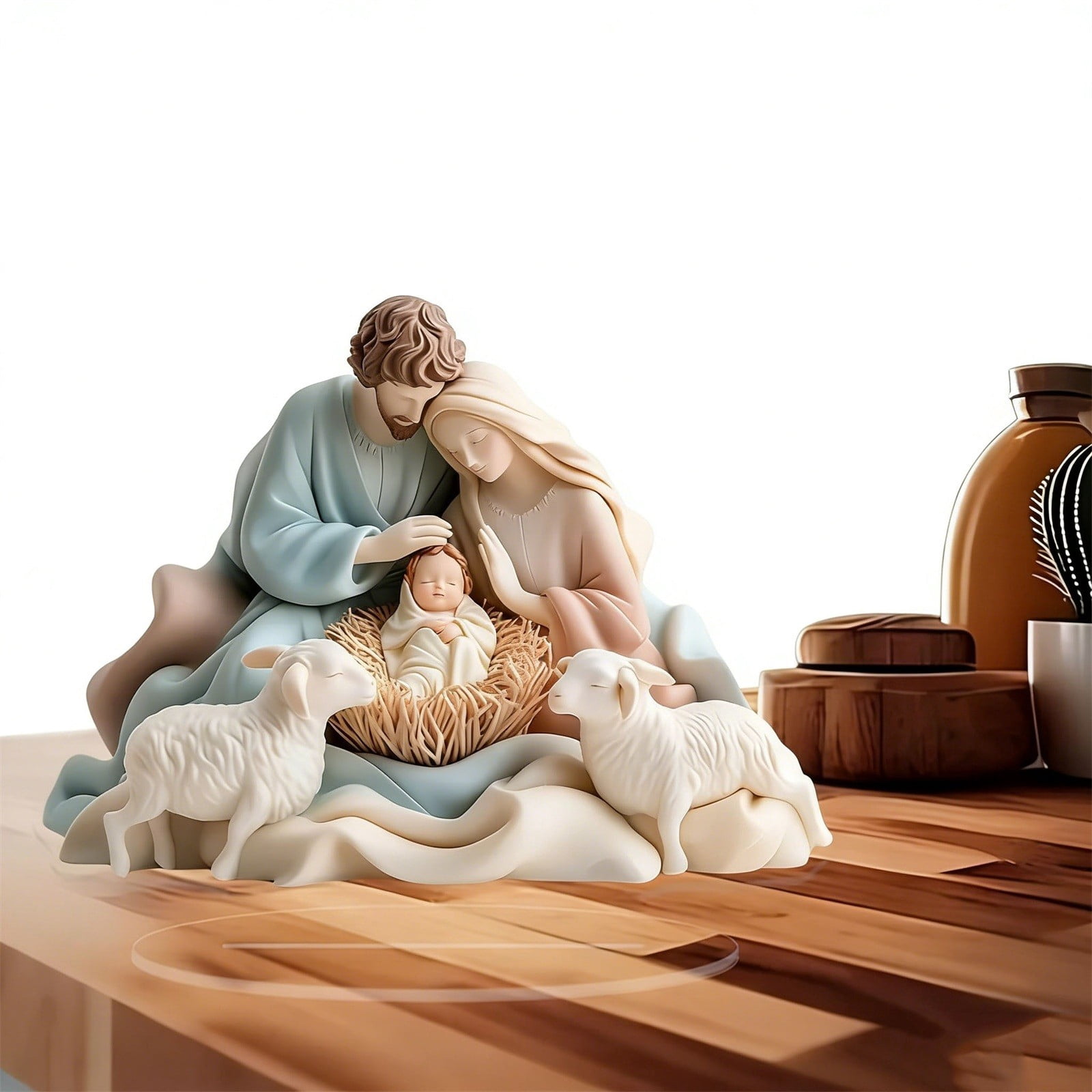Religious Table HaoXun St. Benedict Plastic Table Decoration with Bohemian Style ...