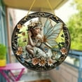 thumbnail image 1 of HaoXun Vibrant Heart-Shaped Acrylic Fairy Window Decoration with Butterfly Design - 15cm Dreamy Home Decor for Living Room, Bedroom & Garden (Yellow String, Bagged), 1 of 8