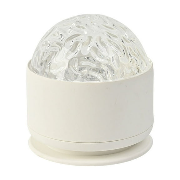 HaoXun Water Ripple Projection Lamp with Remote Control - Rechargeable Starry Sky and Flame Effect Indoor Ambient Lighting for Bedroom Decor, Romantic Mood Gift, White Plastic Design, 10 x 9.5 Inches