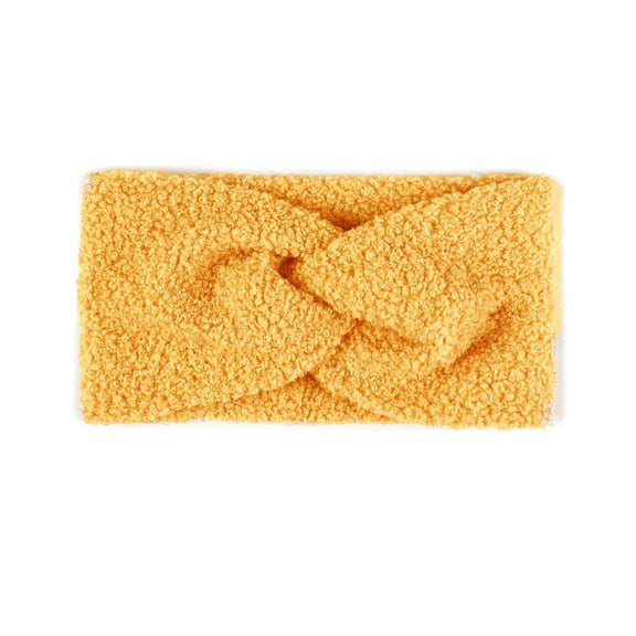 HaoXun Women's Teddy Velvet Twisted Hairband - Soft Elastic Winter Warm Ear Protection Headband for Cold Weather Fashion Accessory